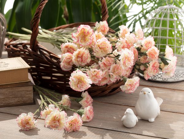 Декоративно цвете - бял/розов - Madame Coco