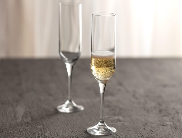 RACHEL Комплект от 6 кристални чаши за шампанско - 200 мл - Madame Coco