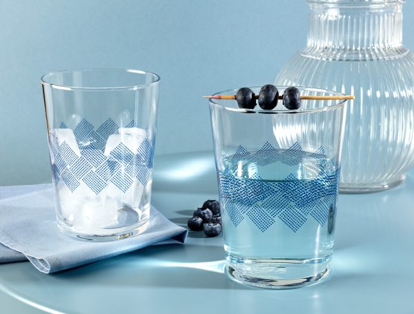 Pierretta Blue Rugs комплект чаши за безалкохолни напитки от 4 части - Madame Coco
