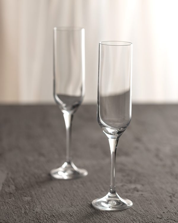 Rachel Комплект 4 кристални чаши за шампанско - 200 мл - Madame Coco